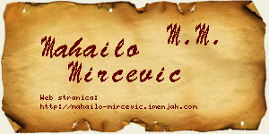 Mahailo Mirčević vizit kartica